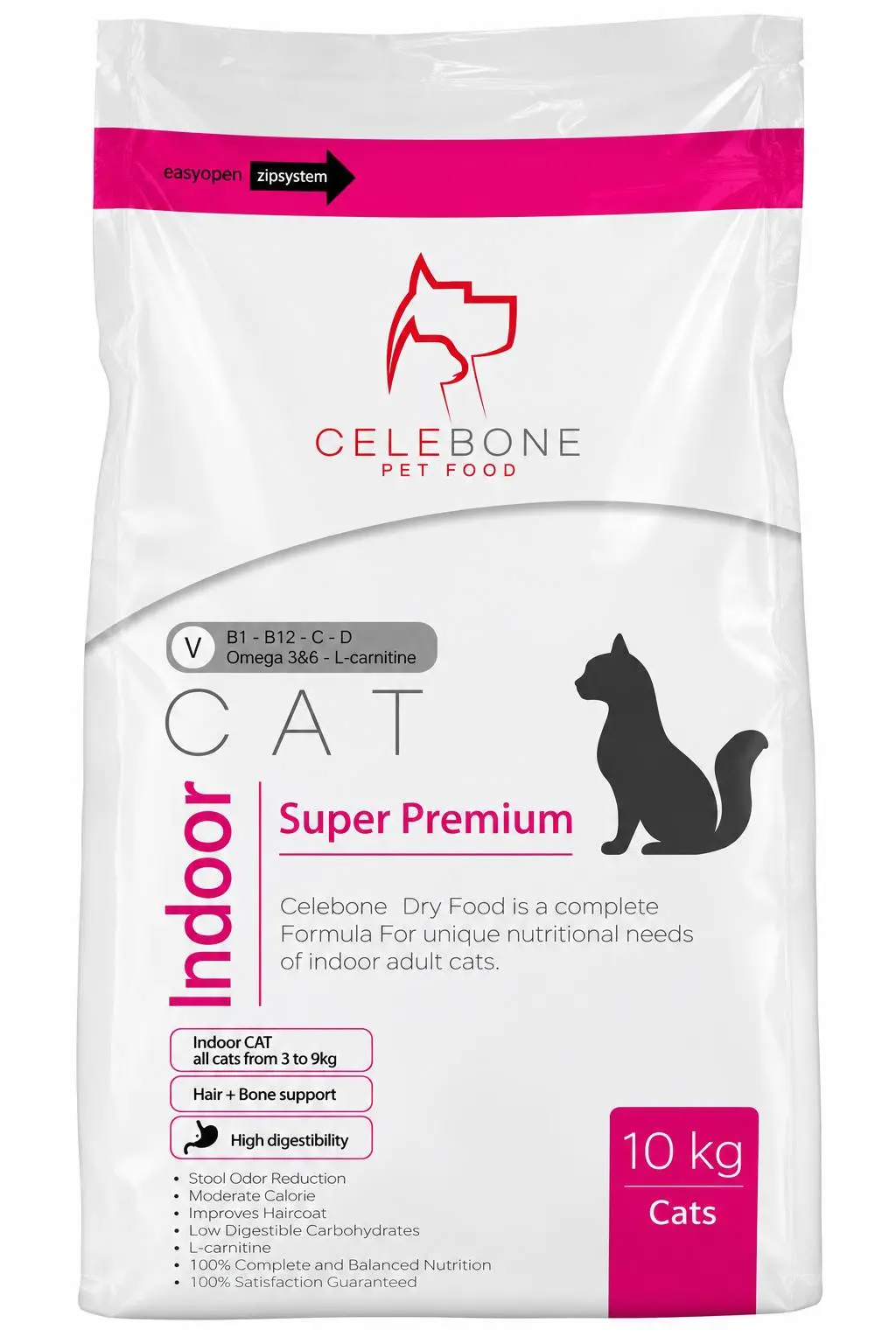 غذای خشک گربه بالغ سلبن (Celebone) مدل Indoor Super Premium وزن ۱۰ کیلوگرم