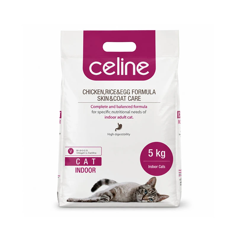 غذای خشک گربه سلین (Celine) مدل Skin & Coat Care طعم مرغ، برنج و تخم مرغ وزن ۵ کیلوگرم