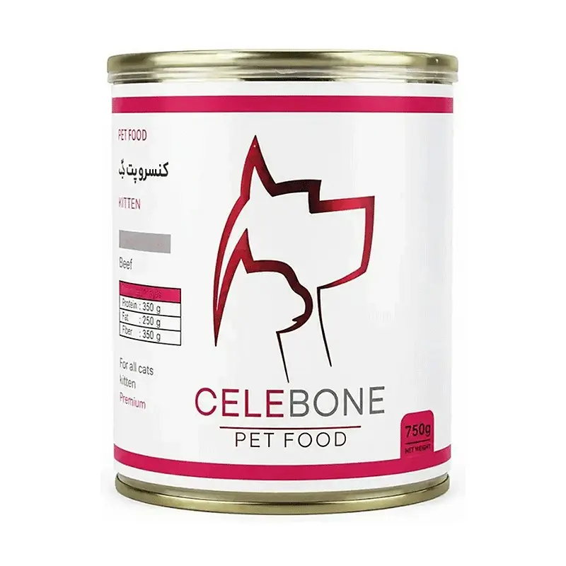 کنسرو گربه سلبن (Celebone) پته مرغ وزن ۷۵۰ گرم