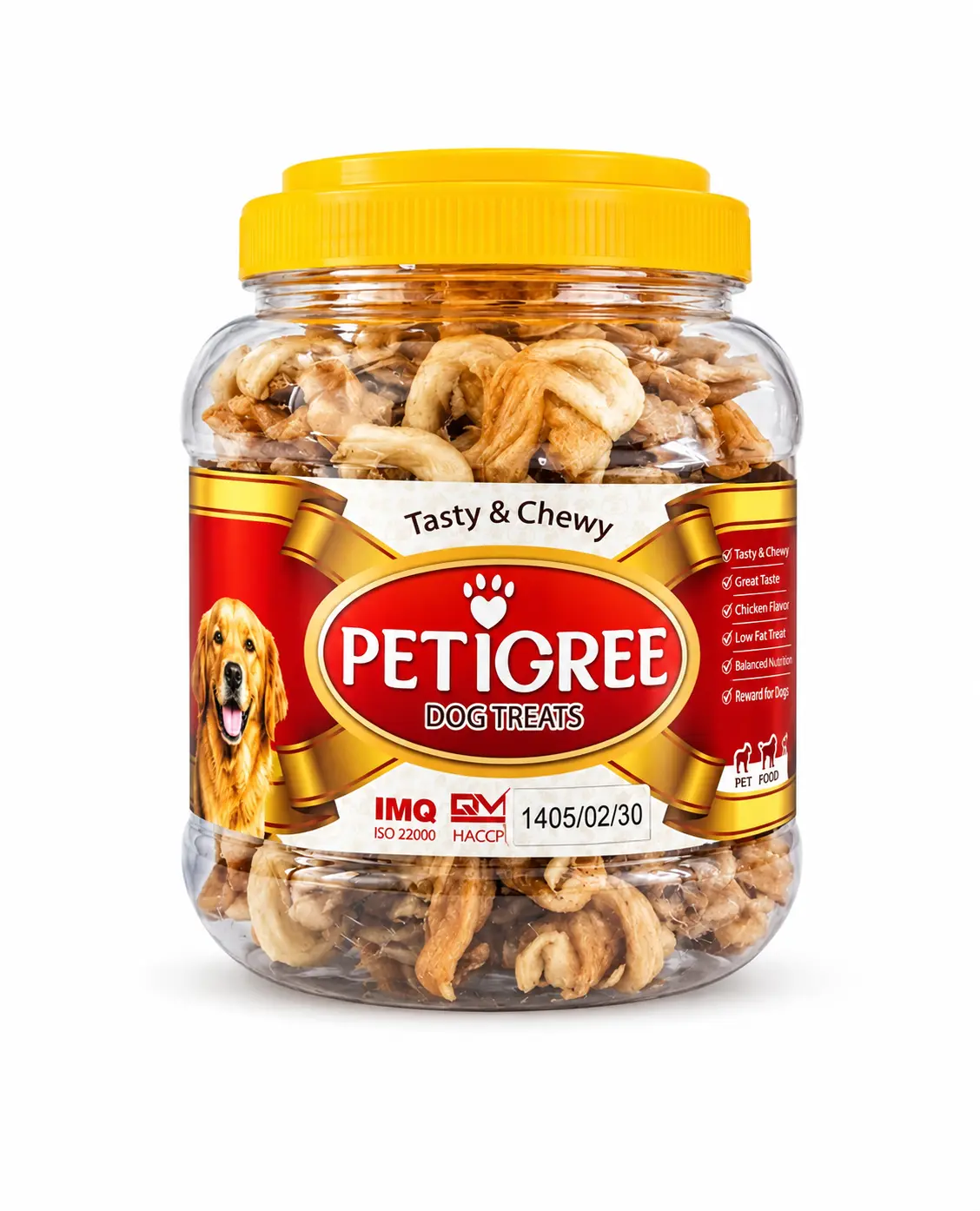 تشویقی سگ پتی گری (Petigree) دورپیچ مرغ وزن ۵۰۰ گرم